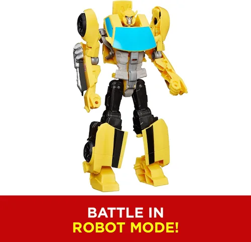 Vista 8 de Transformers juguetes figura de acción heroica de Bumblebee - Figura atemporal de gran escala, se transforma en coche de juguete amarillo, 11