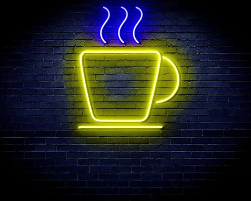 Vista 19 de ADVPRO Taza de café Tienda Flex Silicona LED Letrero de neón azul y rojo st16s33-fnu0041-br