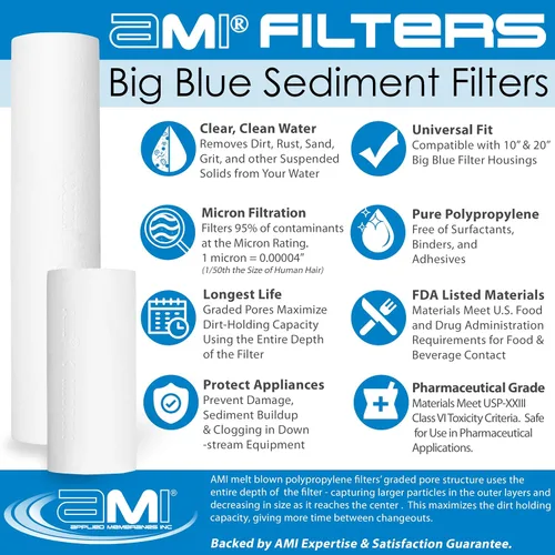 Vista 8 de Applied Membranes Inc. Reemplazo de cartucho de filtro de agua de 3 etapas para toda la casa, incluye cartuchos de filtro de sedimentos, carbono