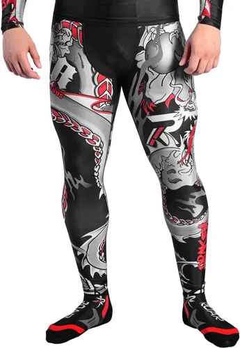 Vista 76 de Roar MMA - Pantalones de compresión para entrenamiento de gimnasio