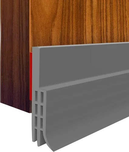 Vista 7 de Suptikes Paquete de 2 topes para puerta, barrido de puerta para puertas exteriores e interiores, sello debajo de la puerta, bloqueador de corrientes