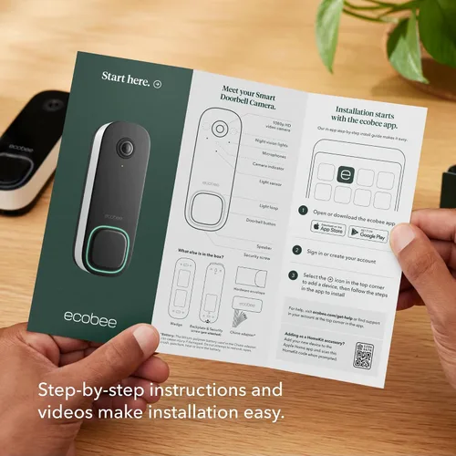 Vista 8 de ecobee Paquete de Seguridad con Cámara de Timbre Inteligente (Cableado) + SmartSensor para Puertas y Ventanas (Paquete de 2)
