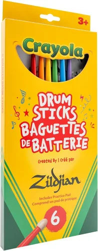 Vista 3 de Zildjian Crayola - Baquetas para niños, paquete de 6 con almohadilla