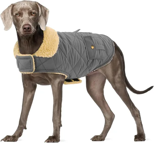 Vista 21 de Abrigo de invierno para perros pequeños, chaqueta sólida para cachorros, abrigo cálido para mascotas para clima frío, prendas acolchadas resistentes