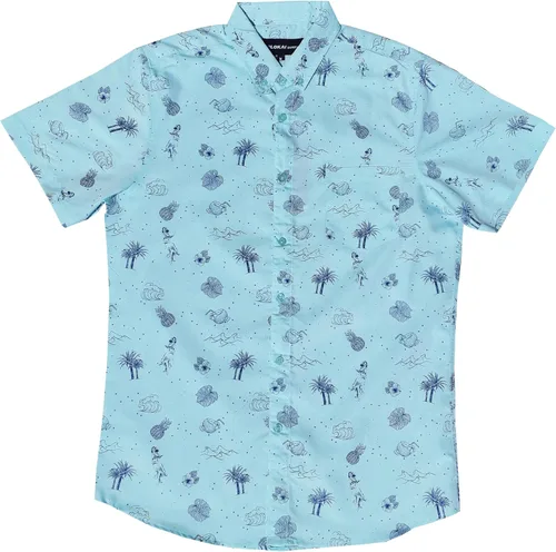 Vista 24 de Molokai Surf - Camisas hawaianas de manga corta con botones y corte ajustado