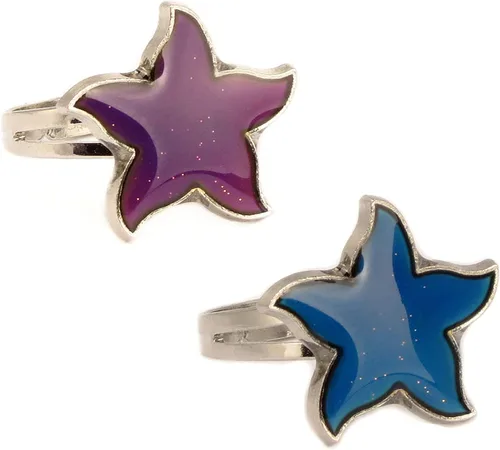 Vista 8 de 2 anillos ovalados para el estado de ánimo, estilo retro, ajustable, para amantes y amigos, talla única