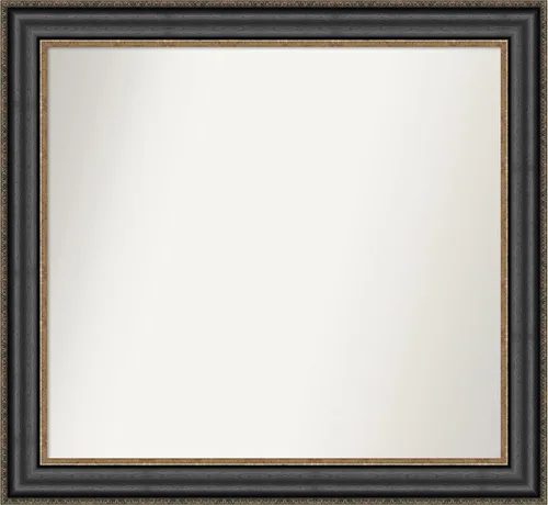 Vista 29 de Amanti Art Espejo personalizado, espejo de baño negro puente, espejo de pared o espejo de tocador de baño sobre el fregadero (26 x 26 pulgadas)