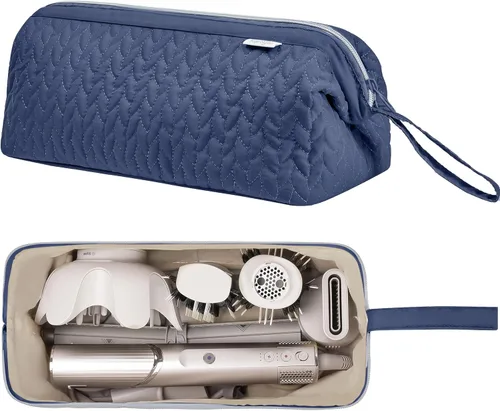 Vista 14 de KarSyon Shark Flex Style Funda para Dyson Airwrap cepillo secador de pelo Revlon herramientas para el cabello, bolsa de viaje, estuche de Beige
