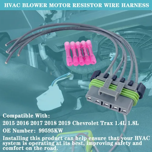 Vista 2 de Arnés de cables YzusGomumu para motor de ventilador HVAC compatible con Trax Compatible with 2015 2016 2017 2018 2019 Chevrolet Trax, Blower Motor