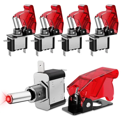Vista 15 de Nilight Interruptor de Palanca de Polaridad Inversa de 4 Pines 2PCS Interruptores Basculantes Momentáneos de 12V 30A Encendido Apagado Encendido