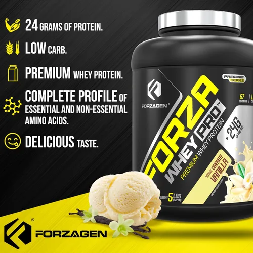 Vista 6 de Forzagen Whey PRO - Proteína en polvo baja en carbohidratos, 0.94 onzas de proteína por porción, sin azúcar añadida, sin gluten, suero de leche