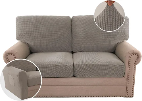 Vista 79 de H.VERSAILTEX Fundas elásticas para sillas de varias piezas, fundas para cojines ajustables para asiento y respaldo