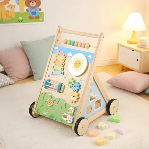Vista 7 de Caminante de madera para bebés con ruedas Baby Push Walker Montessori