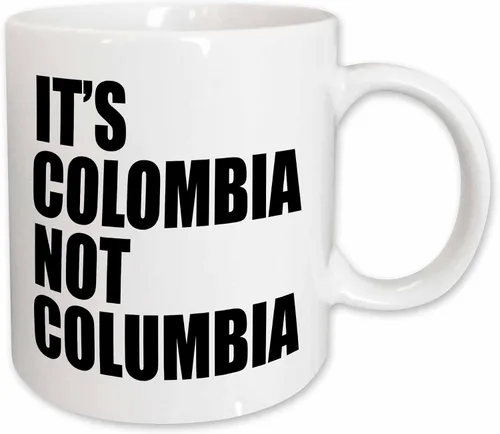 Vista 9 de 3dRose Its Colombia Not Columbia - Taza de dos tonos, 11 onzas, color negro