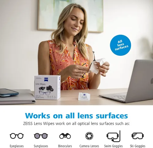 Vista 8 de Paño humedecido para limpiar anteojos, teléfonos celulares, cámaras, de ZEISS, 1