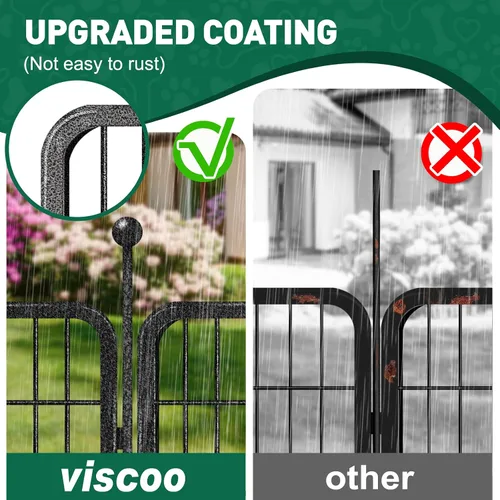Vista 5 de VISCOO - Corralito para perros al aire libre, 8 paneles de 40 pulgadas de metal de alta resistencia Pet Fence for Large/Medium/Small Dogs, with