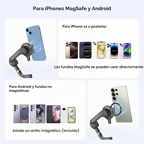 Vista 6 de Soporte magnético OM para estabilizador de cardán DJI Osmo Mobile 8/7P/7