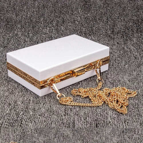 Vista 6 de Acrylic Clear Purse For Women, Crossbody Shoulder Handbag Evening Clutch Bag Chain Strap