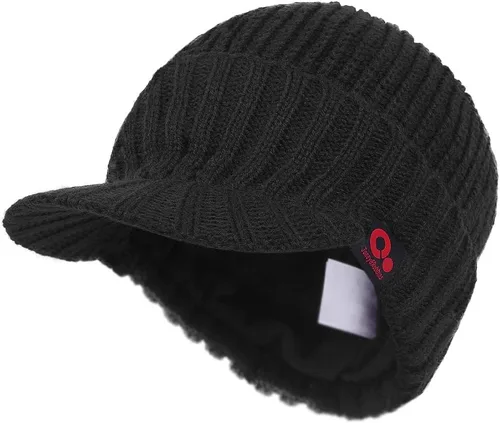 Vista 47 de Janey&Rubbins Gorro de punto diario con orejeras con forro polar y calavera
