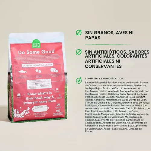 Vista 7 de Open Farm Alimento seco para gatos sin granos, croquetas de salmón