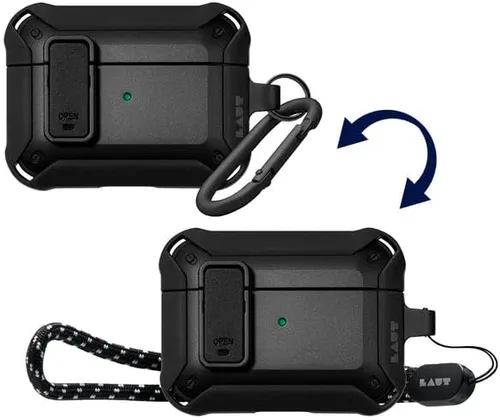 Vista 2 de LAUT - Funda ZENTRY para AirPods Pro (1ª y 2ª generación) - Negro