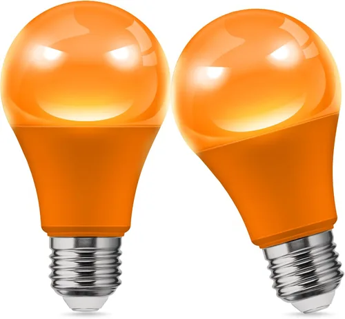 Vista 16 de L LOHAS LED Bombillas LED, Bombilla de Luz Ámbar para Ayuda del Sueño, A19 9W (Equivalente a 60 Vatios), Bloqueo de Luz Azul, Bombillas Regulables
