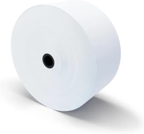Vista 4 de (5 paquetes de 10 rollos) rollos de papel térmico de 2 1/4 x 55 (50 rollos) especialmente hechos para Clover Flex Mini, Square Terminal, Ingenico VX