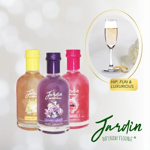 Vista 7 de Jardin - Set de regalo - Mezcladores de cóctel de alta calidad - Jarabes sin azúcar - Potenciador de espíritu brillante para cócteles y cócteles