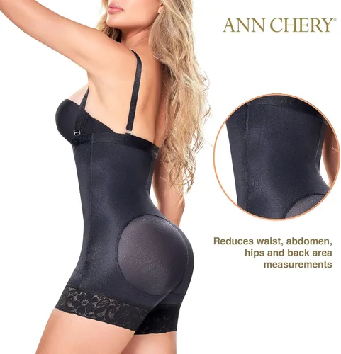 Vista 4 de Ann Chery Faja moldeadora y levantador de glúteos para mujer, body colombiano posparto - moldeador de cuerpo corto