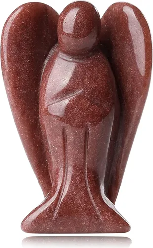 Vista 15 de YATOJUZI Estatua de ángel de obsidiana negra de 5 cm decorativa con cristales curativos de Reiki, piedra natural pulida tallada a mano, figuritas