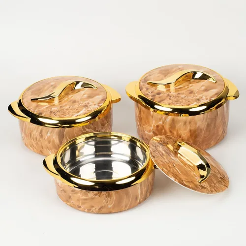 Vista 8 de Cacerola aislada negra con tapa, juego de 3 piezas, cuencos térmicos para mantener la comida caliente/fría, calentador de acero inoxidable