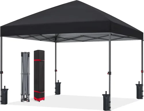 Vista 57 de ABCCANOPY Toldo desplegable – Tienda de campaña portátil para patio al aire libre resistente para patio trasero y terraza con 4 bolsas de arena Beige