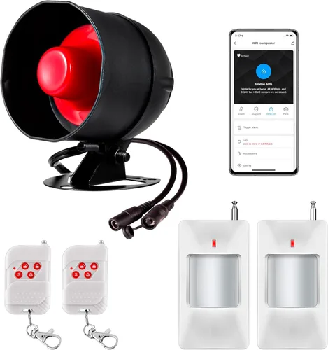 Vista 10 de Alarma WiFi Sistema de seguridad para el hogar, sistema de alarma de 120 dB con sensor de movimiento y control remoto, sistema de seguridad