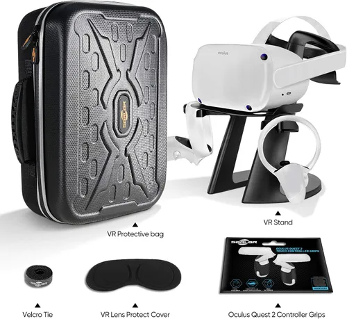 Vista 2 de SARLAR Fashion Travel Protective Case for Oculus Quest VR Gaming Headset and Touch Controllers Accessories Carrying Bag,Includes Multiple Oculus