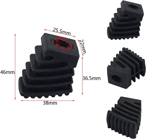 Vista 6 de 3pcs Drum Rack Stand Rubber Feet Leg Protectors Leg Kits for Percussion Rubber Hardware Parts