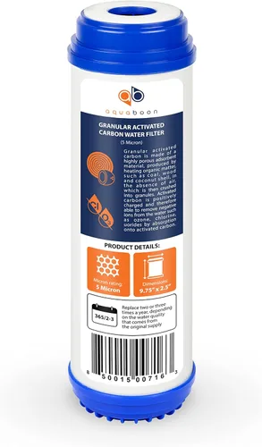 Vista 3 de Aquaboon Kit de filtro de agua de ósmosis inversa de 5 etapas con membrana RO 100GPD - Cartuchos de repuesto para filtro de agua debajo