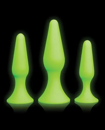 Vista 2 de Ouch GITD OU736GLO - Juego de enchufes de silicona (3 piezas)