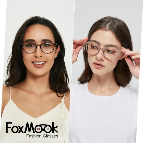 Vista 2 de Anteojos con bloqueo de luz azul redondos para mujeres y hombres, anteojos para computadora, anti fatiga ocular/UV/resplandor, anteojos
