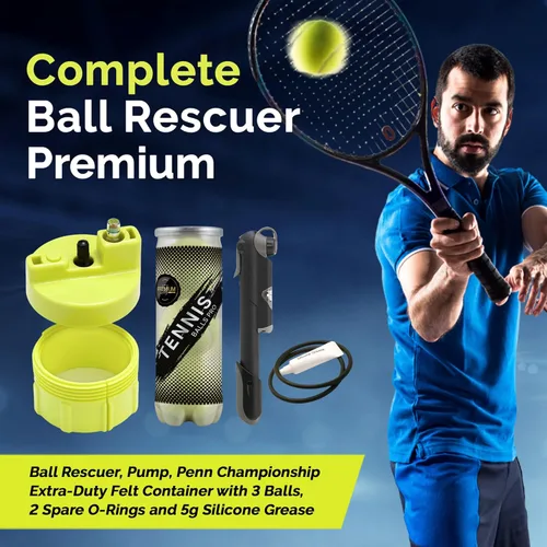 Vista 6 de BALL RESCUER: Presurizador de pelotas de tenis – Convierte el contenedor compatible de pelotas de tenis en un presurizador de pelotas de 30 psi