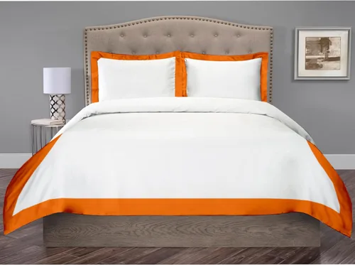 Vista 15 de Hotel Luxury - Juego de funda de edredón de 3 piezas de doble tono, 850 hilos, 100% algodón orgánico, colección de ropa de cama de alta calidad