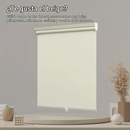 Vista 2 de Persianas enrollables opacas para ventanas, persiana enrollable color combinada, protección UV, persianas de tela con aislamiento térmico