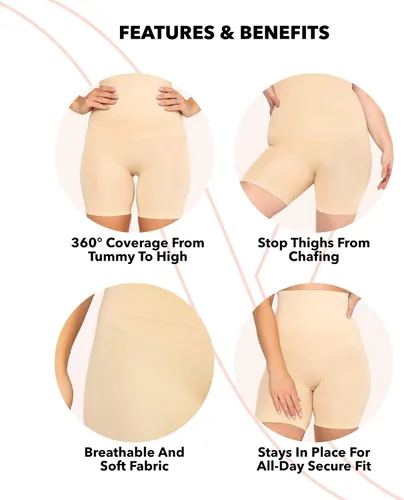 Vista 3 de Conturve Shapewear for Women - High-Waisted Shapewear Tummy Control Shorts, Faja Body Shaper, Underwear for Women