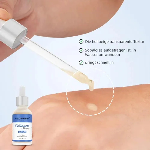 Vista 4 de Neutriherbs Suero de péptido de colágeno, refuerzo de colágeno para reafirmar, levantar la piel facial, suero antienvejecimiento ayuda a reducir