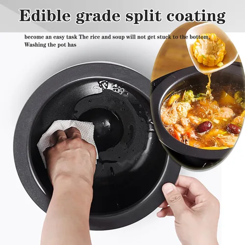 Vista 6 de Procesador de alimentos comercial de 1000 W y cocina automática, olla de acero inoxidable de 6 L con rotación de 360° y calentamiento 3D, 3 modos
