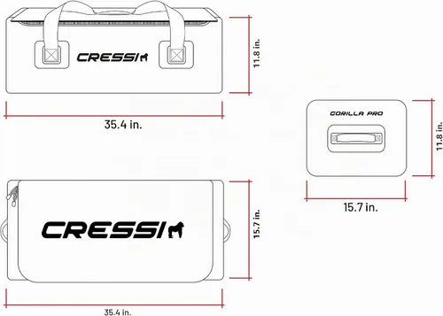 Vista 3 de Cressi Bolsa impermeable para equipos de buceo y apnea - Bolsa grande y espaciosa: 135 litros de capacidad Gorilla Pro XL