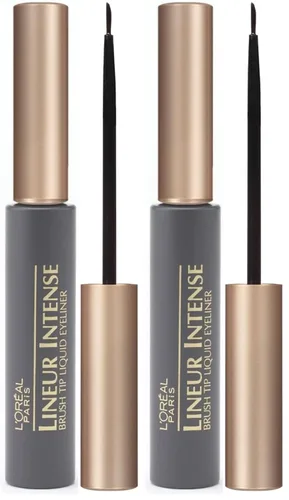 Vista 11 de Delineador líquido con punta de pincel Lineur Intense, 0.24 onza, de L'Oréal Paris, Negro