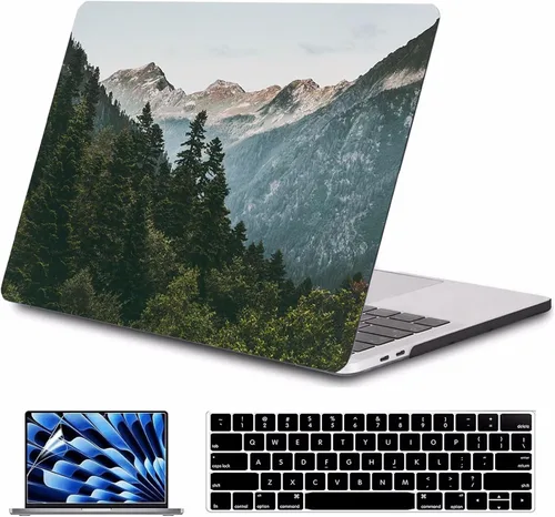 Vista 12 de Compatible con MacBook Air de 13 pulgadas versión 2021 2020 A2337 M1/A2179 con Retina y Touch ID, carcasa rígida de plástico brillante y cubierta