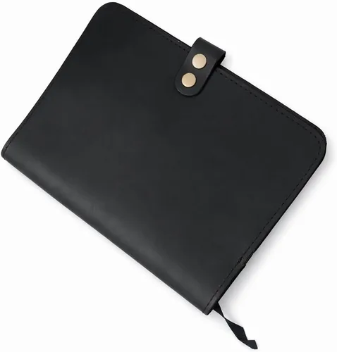 Vista 8 de Funda de cuero rústico para cuaderno de esteno en espiral de 6 x 9 pulgadas, cubierta Cahier recargable hecha a mano, organizador de cuero