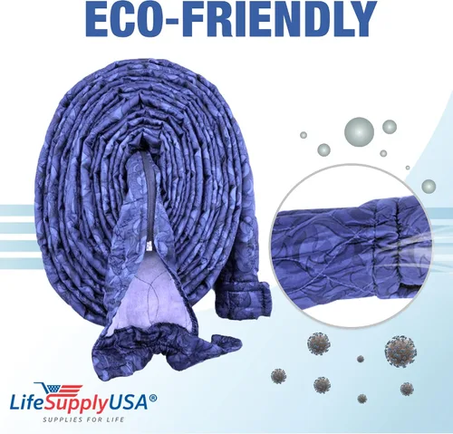 Vista 3 de Funda de manguera de vacío central acolchada de 30 pies con cremallera, funda de manguera para recolección de polvo, compatible con modelos 360