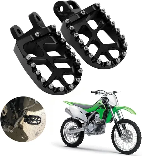 Vista 18 de AnXin Estriberas Reposapiés Pedales de Pie Apoyos CNC MX para KLX300 KLX300R KLX300SM 97-07 20-24 KLX250 06-20 KLX250S 09-14 KLX250R 94-96 KLX650
